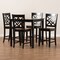 Baxton Studio Nicolette Modern and Contemporary Two-Tone Dark Brown and Walnut Brown Finished Wood 5-Piece Pub Set 176-11425-9776-Zoro - alternate 8